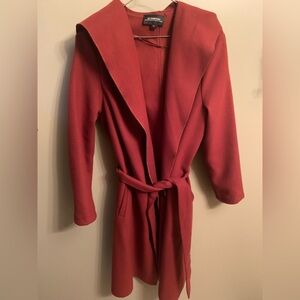 Deep Red Wrap Coat
